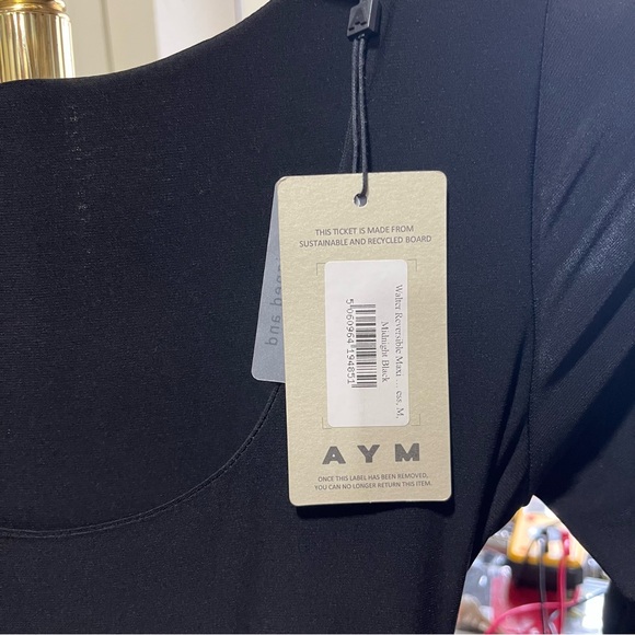 AYM Studio NEW Walter Reversible Maxi Dress Black Medium - Picture 8 of 13